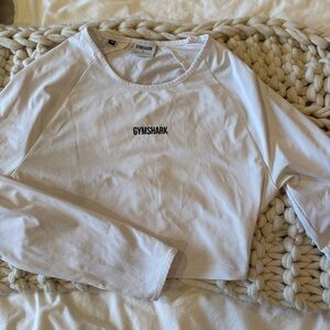 Gymshark White Crew Neck Performance Top